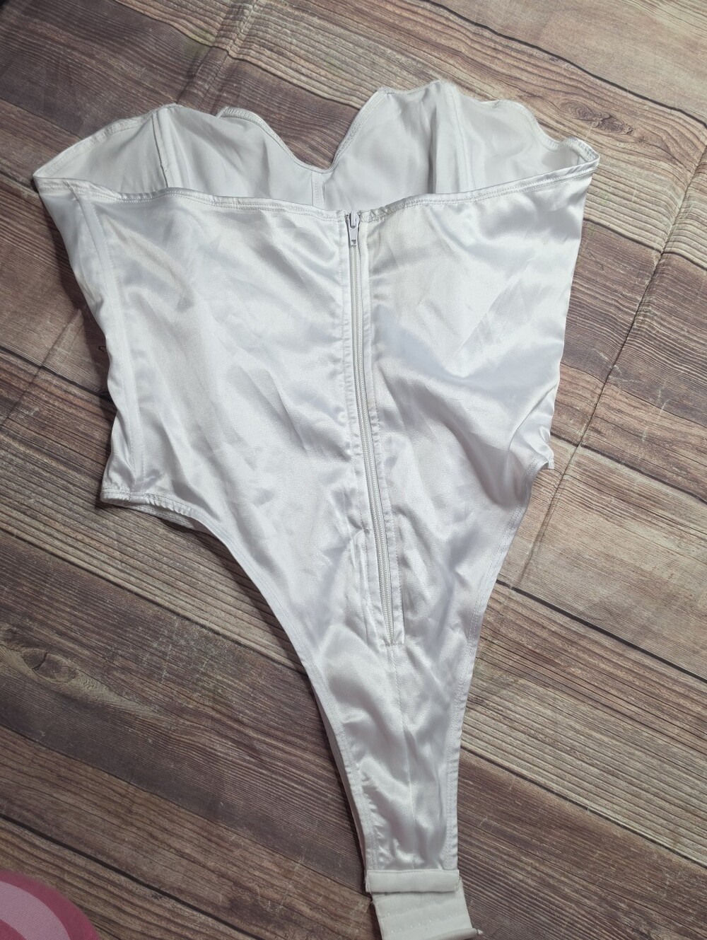 Fashion Nova White Satin Bunny Costume - Picture 4 of 6